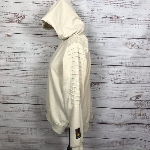 Truth Substance tan‎ ribbed arm long sleeve size small casual cozy hoodie - Picture 2 of 10